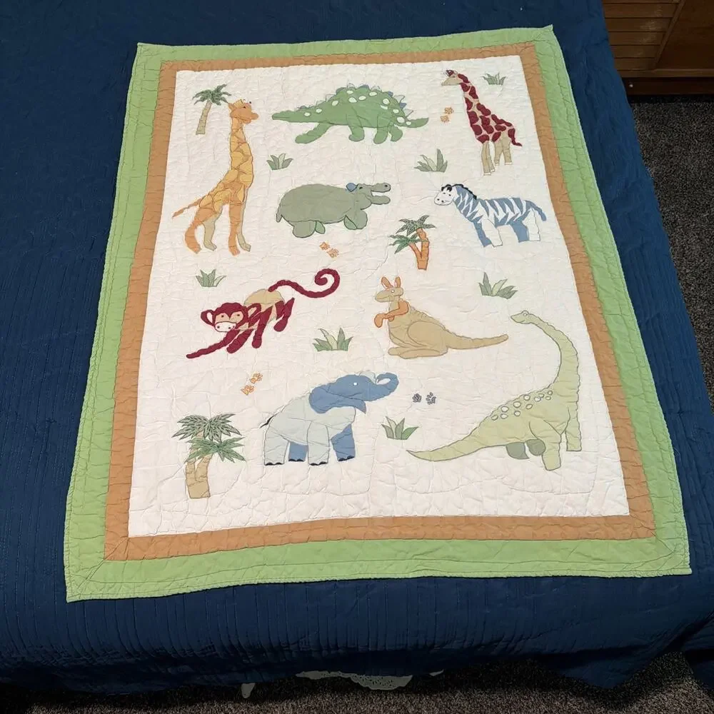 Amity Home Kids baby quilt dinosaur jungle Animal Blanket 40 * 50